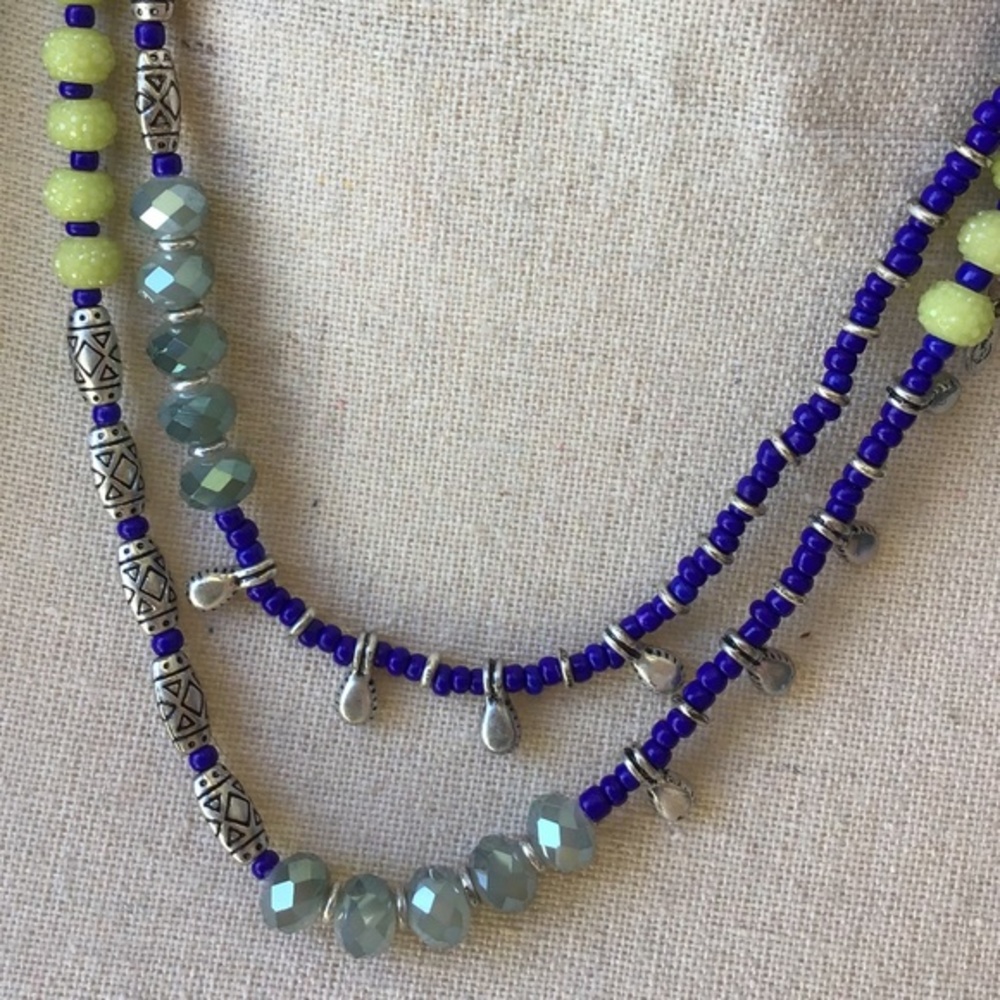 35” + 4” Faceted Glass Beads! Necklace or Wrap Bracelet